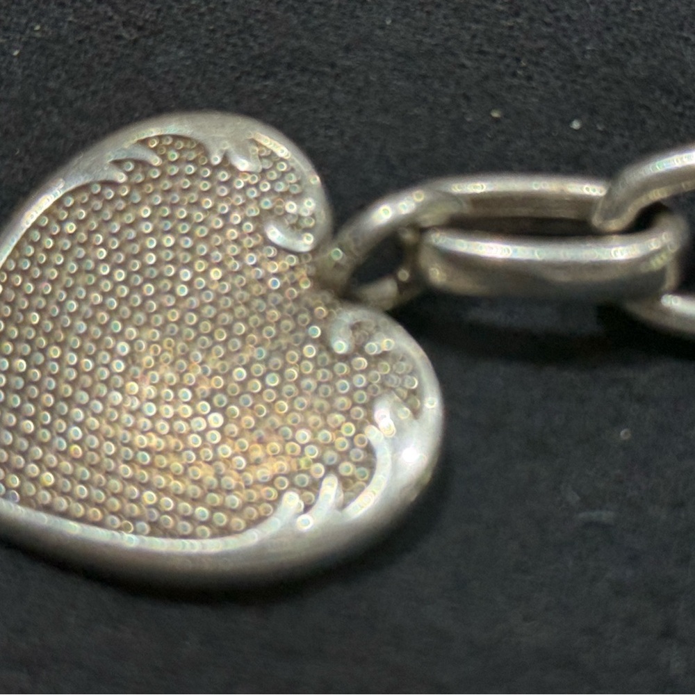 Brighton Vintage Chunky Heart 2 sided bracelet. EUC. - Picture 7 of 15